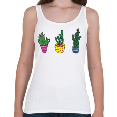 PRINTFASHION Kaktuszok - Női atléta - Fehér