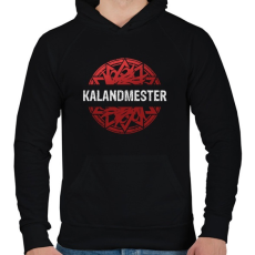 PRINTFASHION Kalandmester - Goth kör (Vörös) - Férfi kapucnis pulóver - Fekete