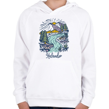 PRINTFASHION Kalandor - Gyerek kapucnis pulóver - Fehér gyerek pulóver, kardigán