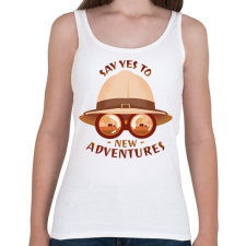 PRINTFASHION Kalandor - Női atléta - Fehér női trikó