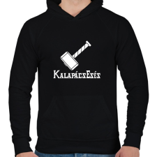 PRINTFASHION Kalapácsesés - Hammerfall - Férfi kapucnis pulóver - Fekete férfi pulóver, kardigán