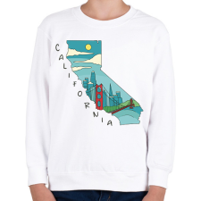 PRINTFASHION Kalifornia - Gyerek pulóver - Fehér gyerek pulóver, kardigán