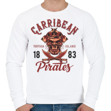 PRINTFASHION Kalóz 04 - Férfi pulóver - Fehér férfi pulóver, kardigán