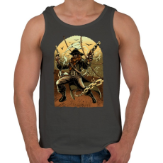 PRINTFASHION Kalóz - Férfi atléta - Sötétszürke