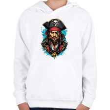 PRINTFASHION Kalóz - Gyerek kapucnis pulóver - Fehér gyerek pulóver, kardigán