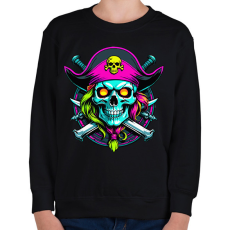 PRINTFASHION kalóz - Gyerek pulóver - Fekete