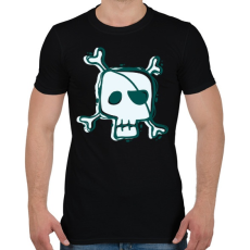 PRINTFASHION Kalóz halálfej - Férfi póló - Fekete