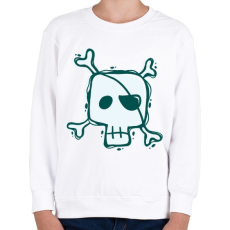 PRINTFASHION Kalóz halálfej - Gyerek pulóver - Fehér