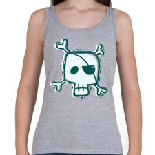 PRINTFASHION Kalóz halálfej - Női atléta - Sport szürke női trikó