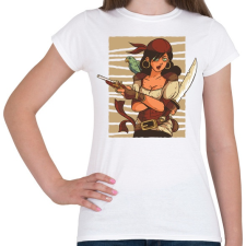 PRINTFASHION Kalóz nő - Női póló - Fehér női póló