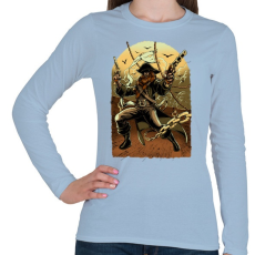 PRINTFASHION Kalóz - Női hosszú ujjú póló - Világoskék