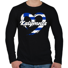 PRINTFASHION Kalymnos - Férfi hosszú ujjú póló - Fekete