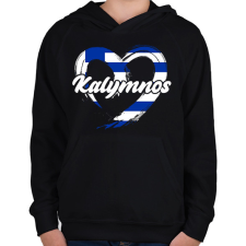 PRINTFASHION Kalymnos - Gyerek kapucnis pulóver - Fekete gyerek pulóver, kardigán