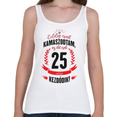 PRINTFASHION kamasz-25-black-red - Női atléta - Fehér