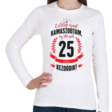 PRINTFASHION kamasz-25-black-red - Női hosszú ujjú póló - Fehér