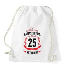 PRINTFASHION kamasz-25-black-red - Sportzsák, Tornazsák - Fehér tornazsák