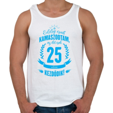 PRINTFASHION kamasz-25-cyan - Férfi atléta - Fehér atléta, trikó
