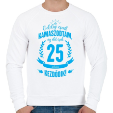 PRINTFASHION kamasz-25-cyan - Férfi pulóver - Fehér