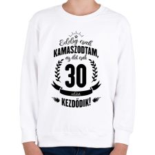 PRINTFASHION kamasz-30-black - Gyerek pulóver - Fehér gyerek pulóver, kardigán