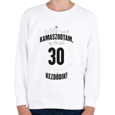 PRINTFASHION kamasz-30-black-white - Gyerek pulóver - Fehér