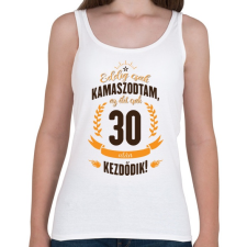 PRINTFASHION kamasz-30-brown-orange - Női atléta - Fehér női trikó