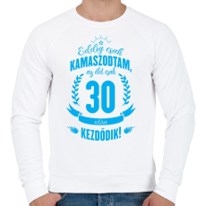 PRINTFASHION kamasz-30-cyan - Férfi pulóver - Fehér