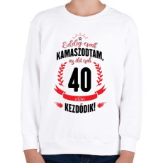 PRINTFASHION kamasz-40-black-red - Gyerek pulóver - Fehér