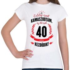 PRINTFASHION kamasz-40-black-red - Női póló - Fehér női póló