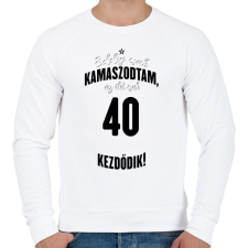 PRINTFASHION kamasz-40-black-white - Férfi pulóver - Fehér férfi pulóver, kardigán