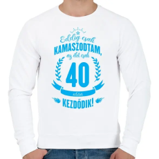 PRINTFASHION kamasz-40-cyan - Férfi pulóver - Fehér