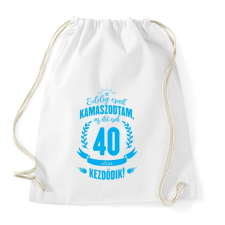PRINTFASHION kamasz-40-cyan - Sportzsák, Tornazsák - Fehér tornazsák