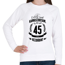 PRINTFASHION kamasz-45-black - Női pulóver - Fehér