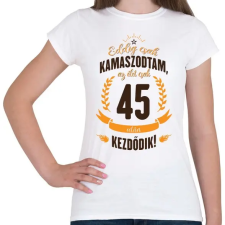 PRINTFASHION kamasz-45-brown-orange - Női póló - Fehér női póló