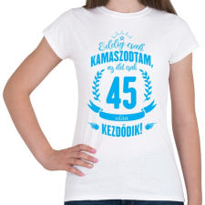 PRINTFASHION kamasz-45-cyan - Női póló - Fehér női póló