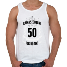 PRINTFASHION kamasz-50-black-white - Férfi atléta - Fehér atléta, trikó
