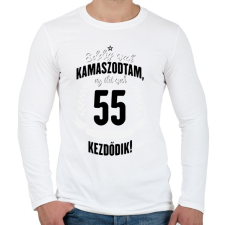 PRINTFASHION kamasz-55-black-white - Férfi hosszú ujjú póló - Fehér férfi póló