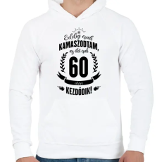 PRINTFASHION kamasz-60-black - Férfi kapucnis pulóver - Fehér