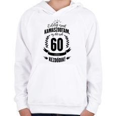 PRINTFASHION kamasz-60-black - Gyerek kapucnis pulóver - Fehér