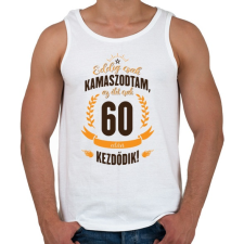 PRINTFASHION kamasz-60-brown-orange - Férfi atléta - Fehér atléta, trikó