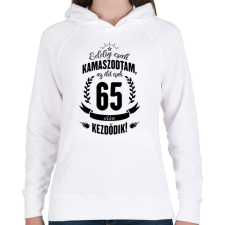 PRINTFASHION kamasz-65-black - Női kapucnis pulóver - Fehér női pulóver, kardigán