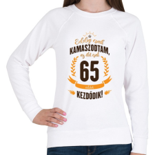 PRINTFASHION kamasz-65-brown-orange - Női pulóver - Fehér női pulóver, kardigán