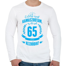 PRINTFASHION kamasz-65-cyan - Férfi hosszú ujjú póló - Fehér férfi póló