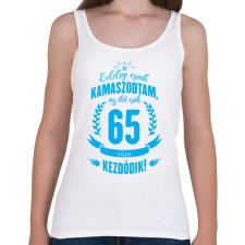 PRINTFASHION kamasz-65-cyan - Női atléta - Fehér női trikó