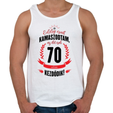 PRINTFASHION kamasz-70-black-red - Férfi atléta - Fehér