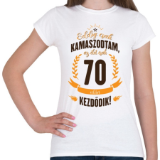 PRINTFASHION kamasz-70-brown-orange - Női póló - Fehér női póló