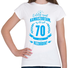 PRINTFASHION kamasz-70-cyan - Női póló - Fehér
