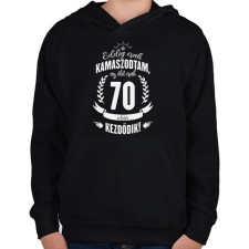 PRINTFASHION kamasz-70-white - Gyerek kapucnis pulóver - Fekete gyerek pulóver, kardigán