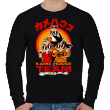 PRINTFASHION Kame House Team - Férfi pulóver - Fekete férfi pulóver, kardigán