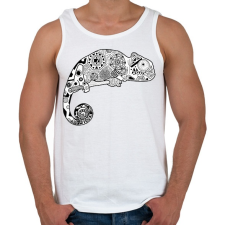 PRINTFASHION Kamé Leon - Férfi atléta - Fehér atléta, trikó