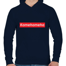 PRINTFASHION Kamehameha - Férfi kapucnis pulóver - Sötétkék